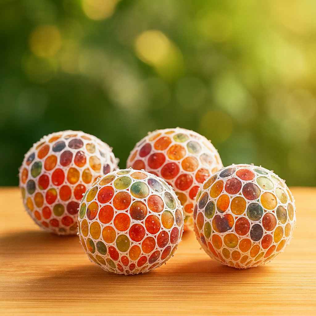 Balle Anti-Stress Sensorielle à Presser – Perles d’Eau Colorées pour Enfants et Adultes