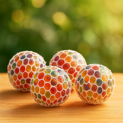 Balle Anti-Stress Sensorielle à Presser – Perles d’Eau Colorées pour Enfants et Adultes