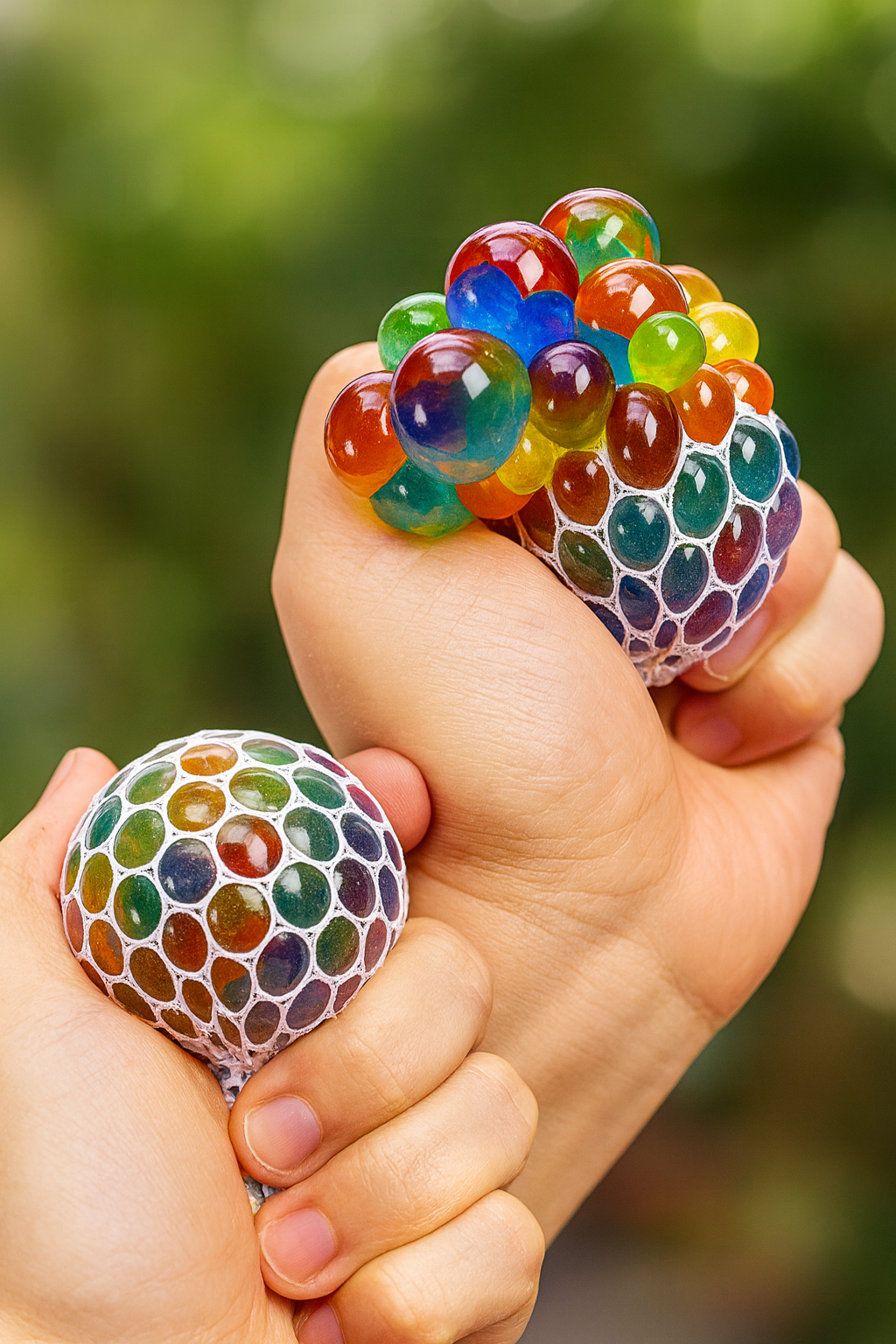 Balle Anti-Stress Sensorielle à Presser – Perles d’Eau Colorées pour Enfants et Adultes