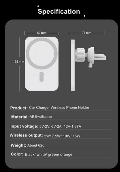 Chargeur Voiture MagSafe 15W – iPhone 12-16
