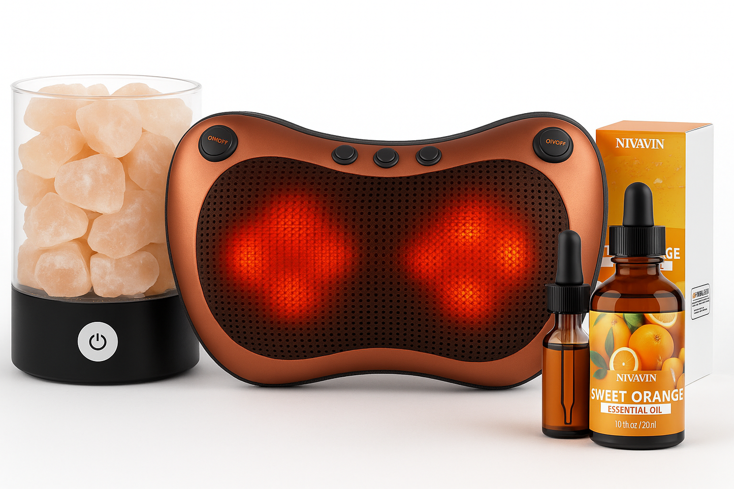 Pack Détente Suprême – Massage Classique ou Premium, Lampe & Huiles Essentielles