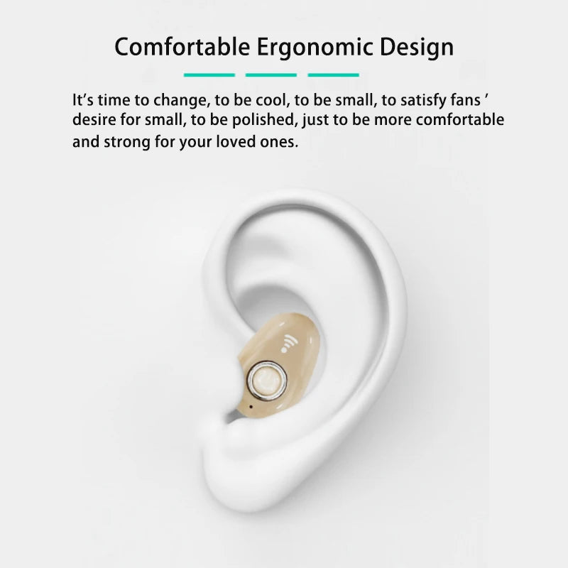 Mini Écouteur Bluetooth Invisible – Réduction de Bruit, Microphone Intégré
