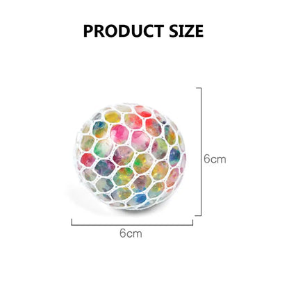 Balle Anti-Stress Sensorielle à Presser – Perles d’Eau Colorées pour Enfants et Adultes