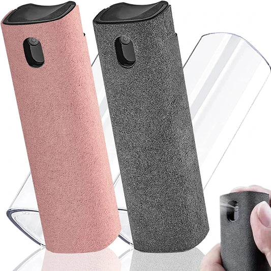 Nettoyant portable 2 en 1 pour écran, pulvérisateur et chiffon en microfibre