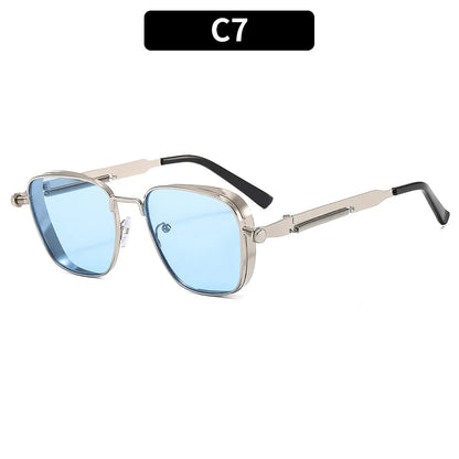Lunettes de Soleil Homme Polarisées Métal Style Punk UV400