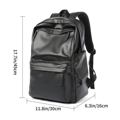 Sac à dos homme cuir PU étanche 14"