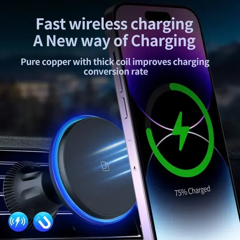 Chargeur Auto MagSafe – Rapide & Sécurisé iPhone 12–15