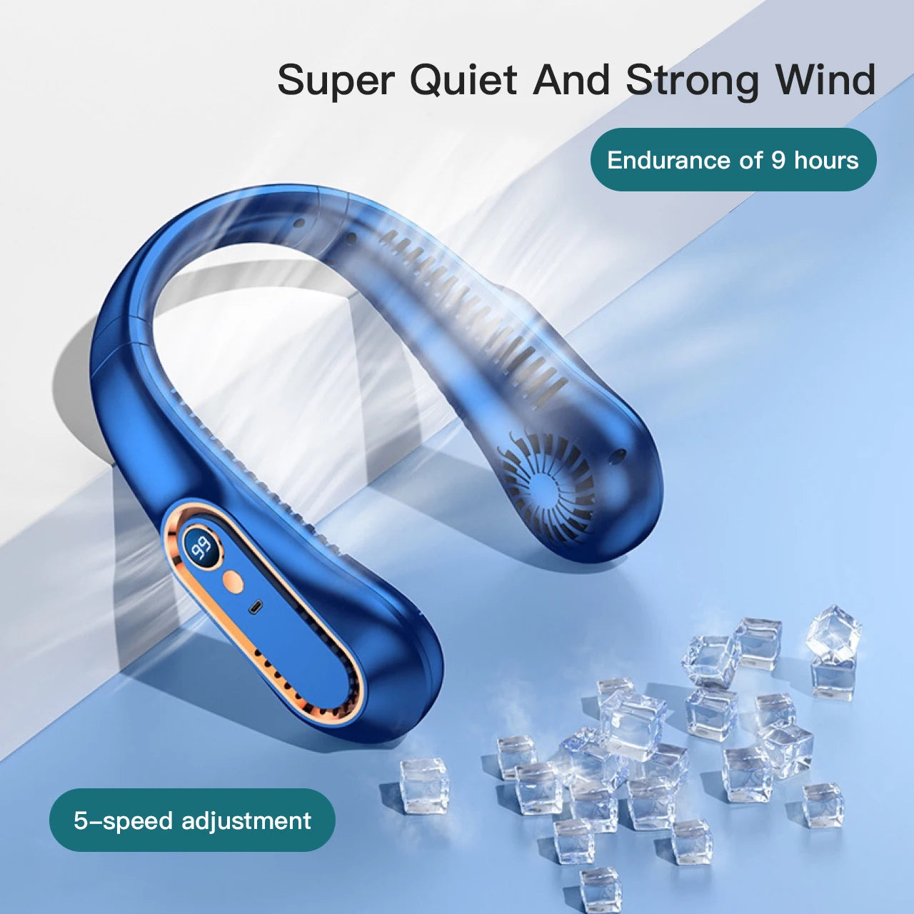 Ventilateur Sans Lame Portable – Silencieux, Sécurisé & Rechargeable