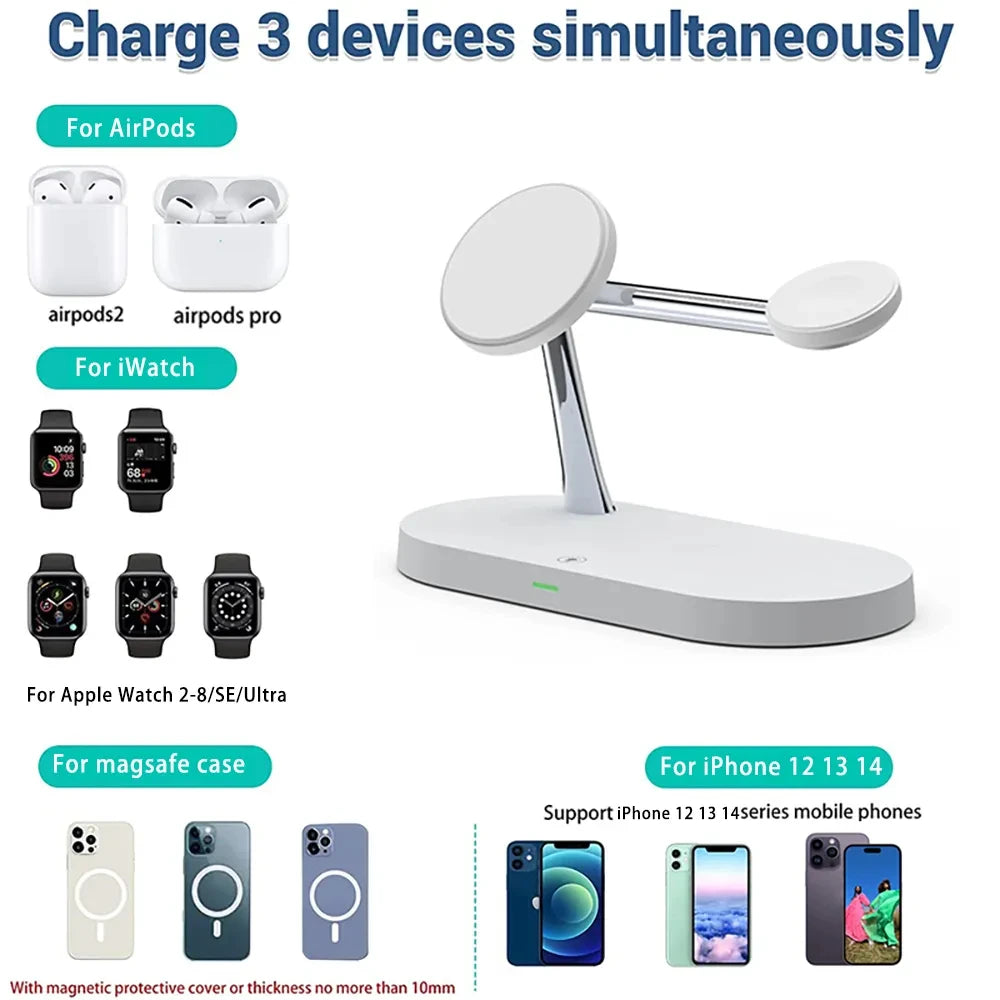 Station de Charge 3-en-1 MagSafe – iPhone, Apple Watch & AirPods