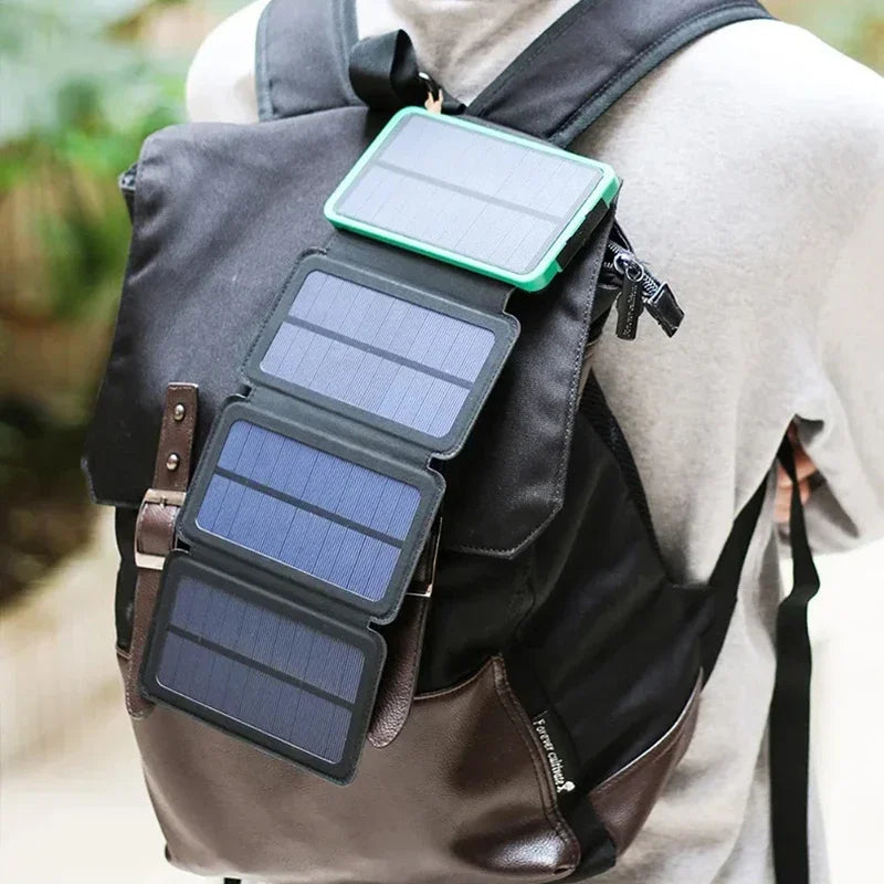 Batterie Solaire Étanche avec Panneaux Pliables
