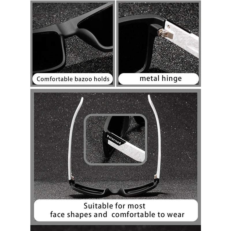 Lunettes de Soleil Homme Polarisées UV400 | Style Rétro Élégant