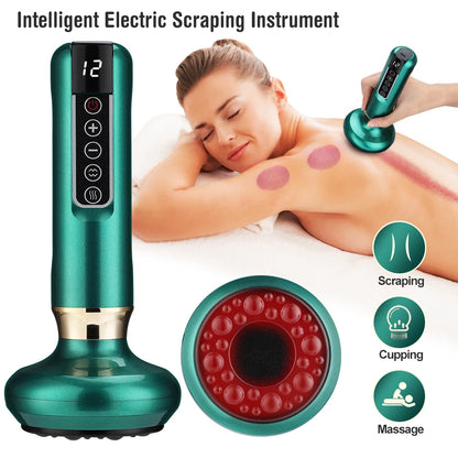 Appareil de Massage 3-en-1 – Ventouse, Chauffage & Gua Sha