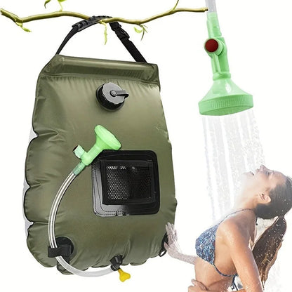 Douche Solaire Portable 20L – Camping & Outdoor avec Pommeau Amovible