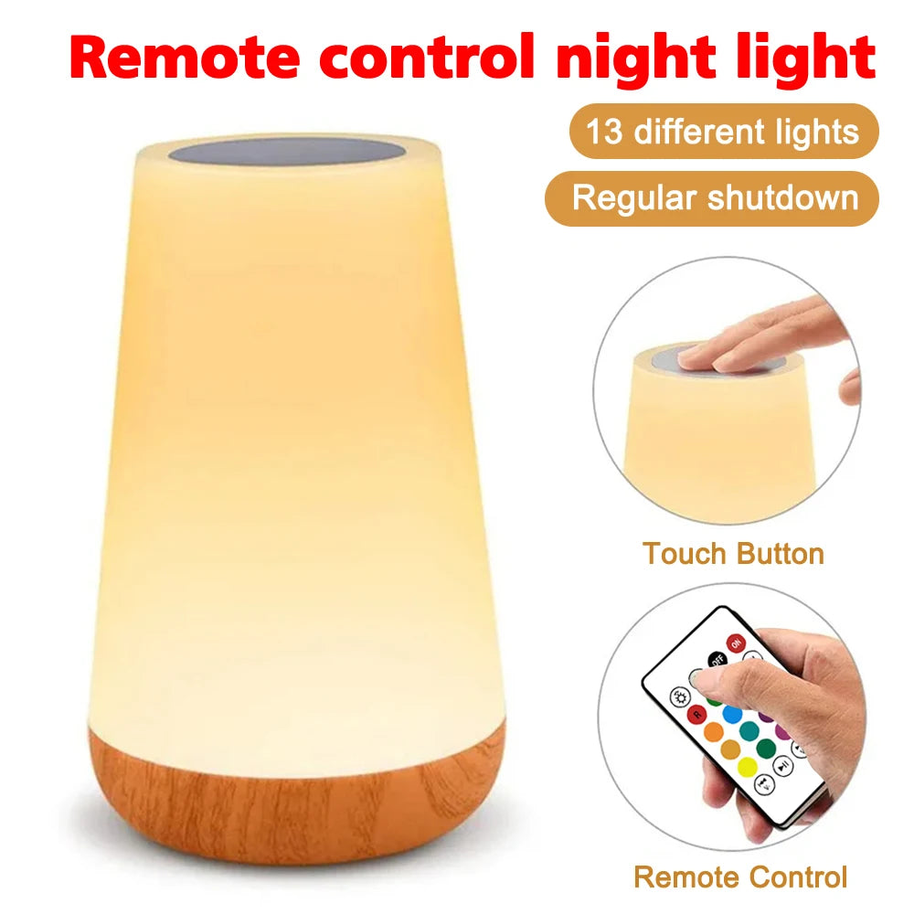 Lampe LED Tactile 13 Couleurs – Rechargeable & Télécommande