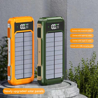 Batterie Solaire 10000mAh – Charge Rapide & Écran LED