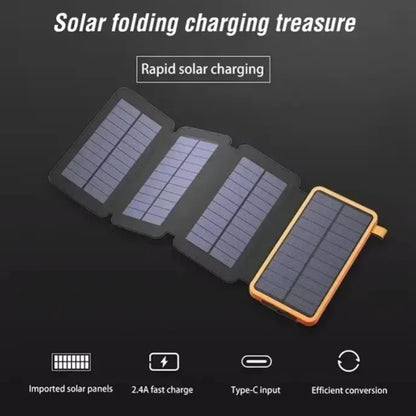 Batterie Solaire Étanche avec Panneaux Pliables