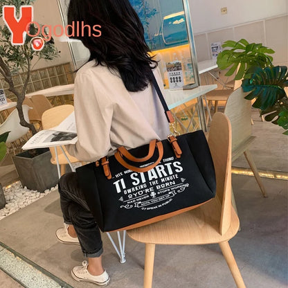 Tote Bag Femme Canvas – Lettre Chic