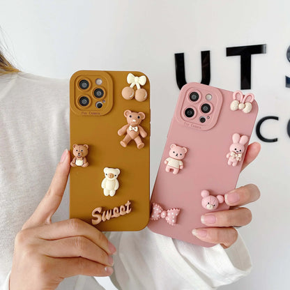 Coque Oursons Mignonne – iPhone 13 à 15 Pro Max