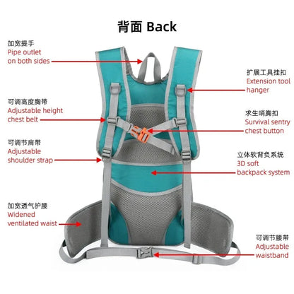 Sac à Dos Cyclisme 20L Étanche avec Compartiment Hydratation