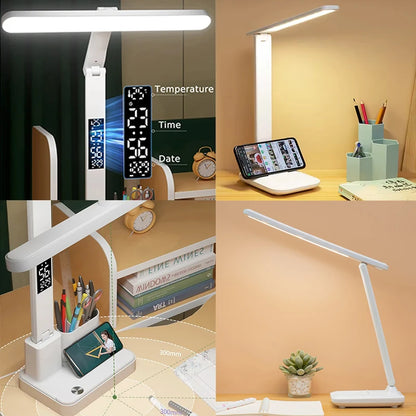 Lampe LED Tactile avec Horloge Intégrée