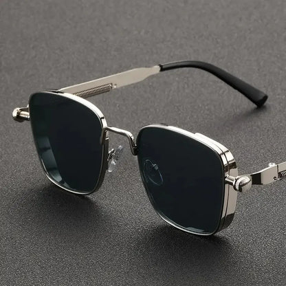 Lunettes de Soleil Homme Polarisées Métal Style Punk UV400