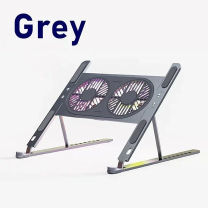 Support Ordinateur Portable Aluminium avec Ventilateur