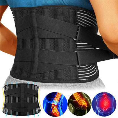 Ceinture Lombaire Réglable de Soutien Dorsal avec Renforts