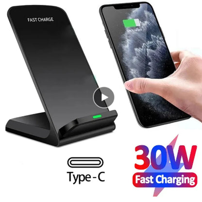 Chargeur Sans Fil 30W – Compatible MagSafe & Type-C