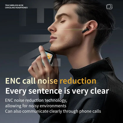 Écouteurs Sans Fil Bluetooth 5.3 – ANC, Écran Tactile, 24h