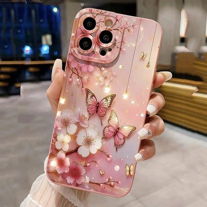 Coque Papillon & Fleurs – Élégante & Antichoc
