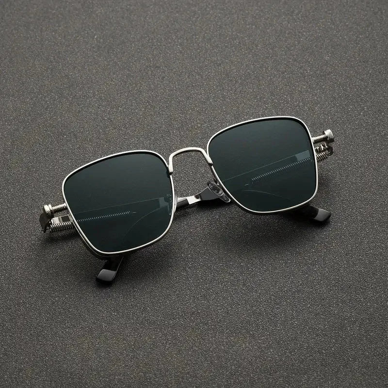 Lunettes de Soleil Homme Polarisées Métal Style Punk UV400