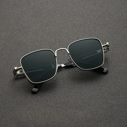 Lunettes de Soleil Homme Polarisées Métal Style Punk UV400