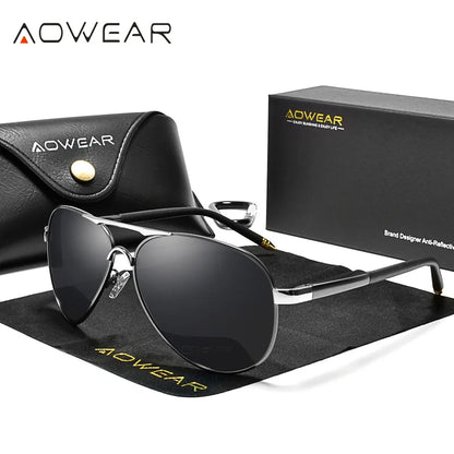 Lunettes de Soleil AOWEAR Homme Polarisées Confort Premium