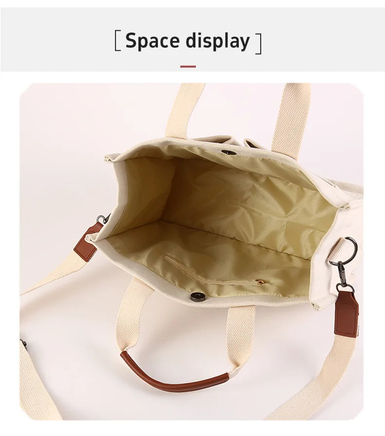 Sac tote canvas femme – moyen & polyvalent