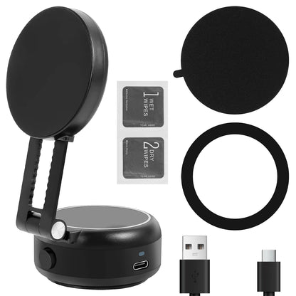 Support Téléphone Magnétique 360° à Ventouse – Universel & Pliable