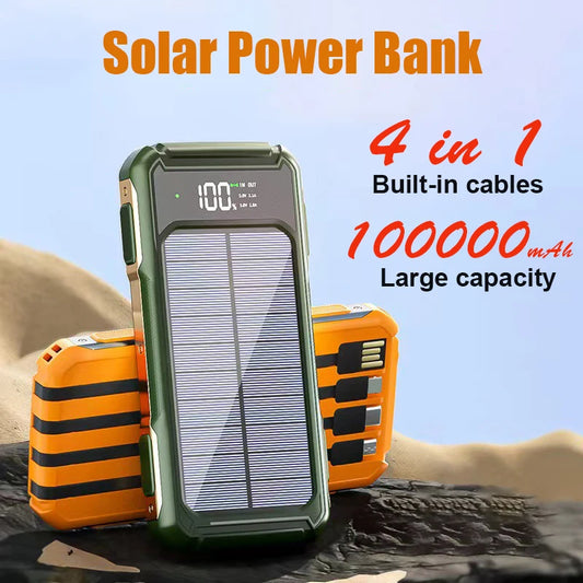 Batterie Solaire 10000mAh – Charge Rapide & Écran LED