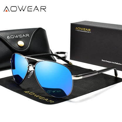 Lunettes de Soleil AOWEAR Homme Polarisées Confort Premium