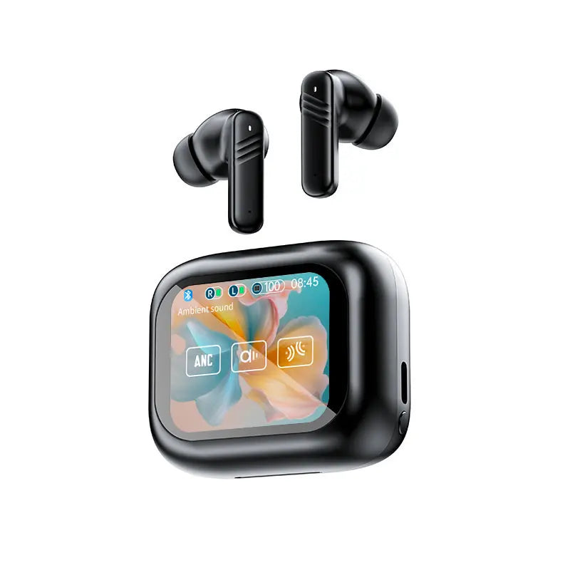 Écouteurs Sans Fil Bluetooth 5.3 – ANC, Écran Tactile, 24h