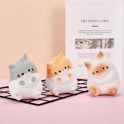 Chat Anti-Stress Kawaii – Balle à Presser Relaxante & Déco Fun pour Bureau ou Maison