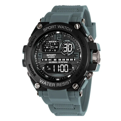 Montre Sport Homme Digitale – Étanche 30M & Look Militaire
