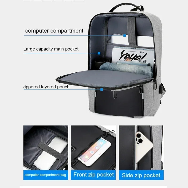 Sac à dos imperméable homme 15.6" grande capacité