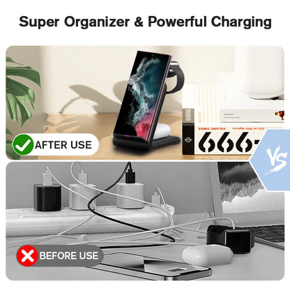 Chargeur Sans Fil 3-en-1 iPhone, Watch, AirPods