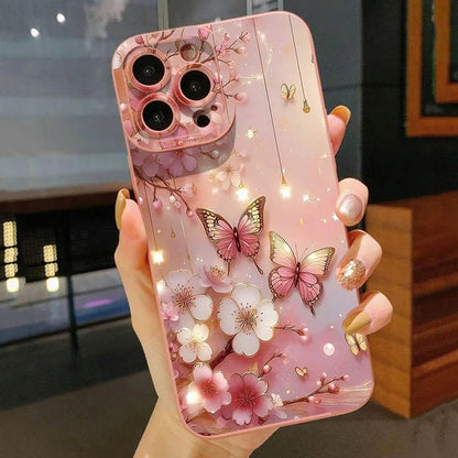 Coque Papillon & Fleurs – Élégante & Antichoc