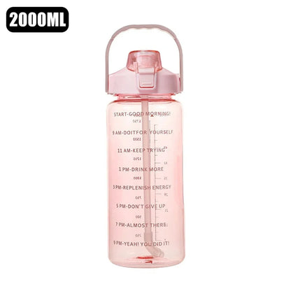 Gourde 2L Sport Étanche avec Marqueur de Temps