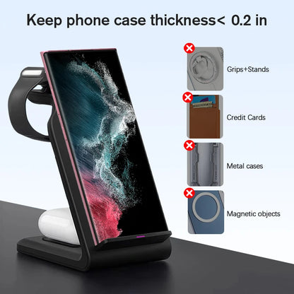 Chargeur Sans Fil 3-en-1 iPhone, Watch, AirPods