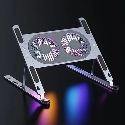 Support Ordinateur Portable Aluminium avec Ventilateur