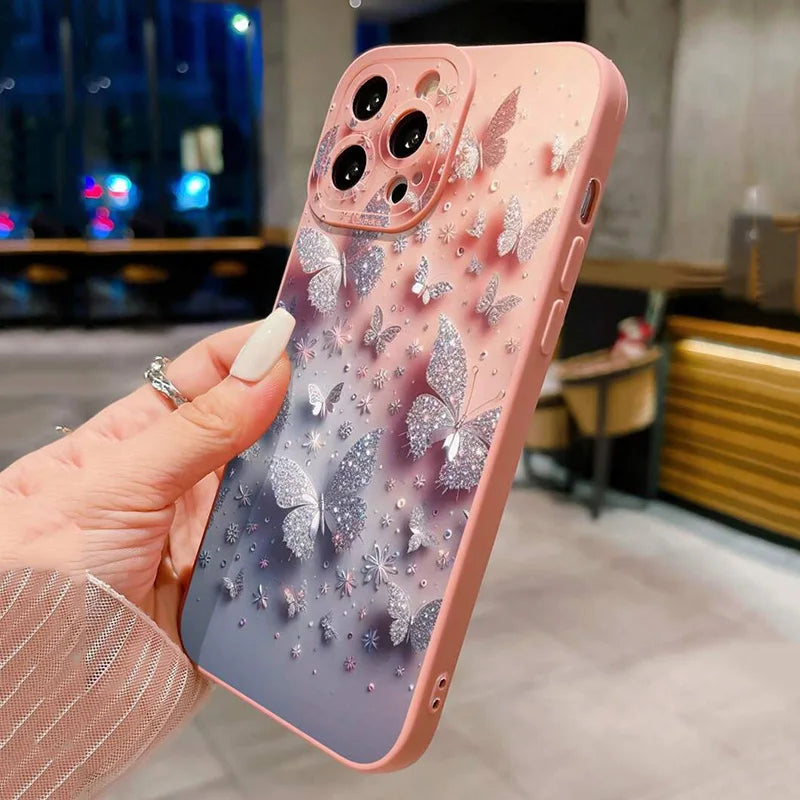 Coque Papillon & Fleurs – Élégante & Antichoc