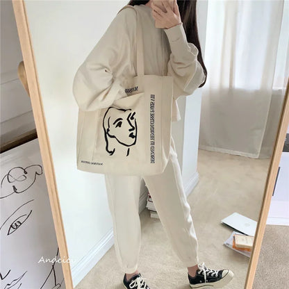 Sac tote imprimé femme – toile coton artistique