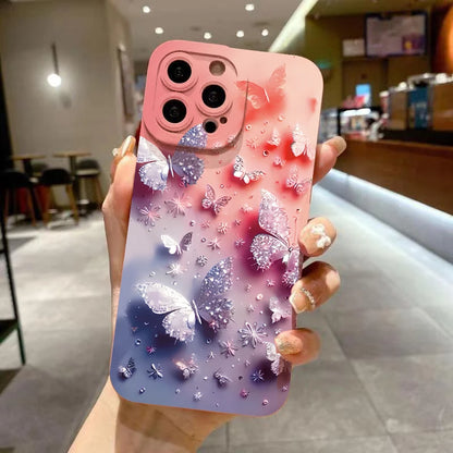 Coque Papillon & Fleurs – Élégante & Antichoc