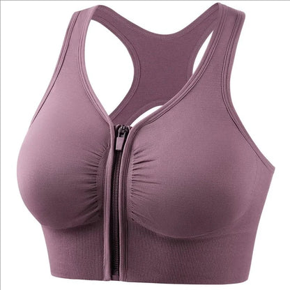 Brassière de Sport Zippée Femme Yoga & Fitness | Respirante